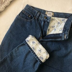 L. L. Bean High Waisted Flannel Lined Jeans